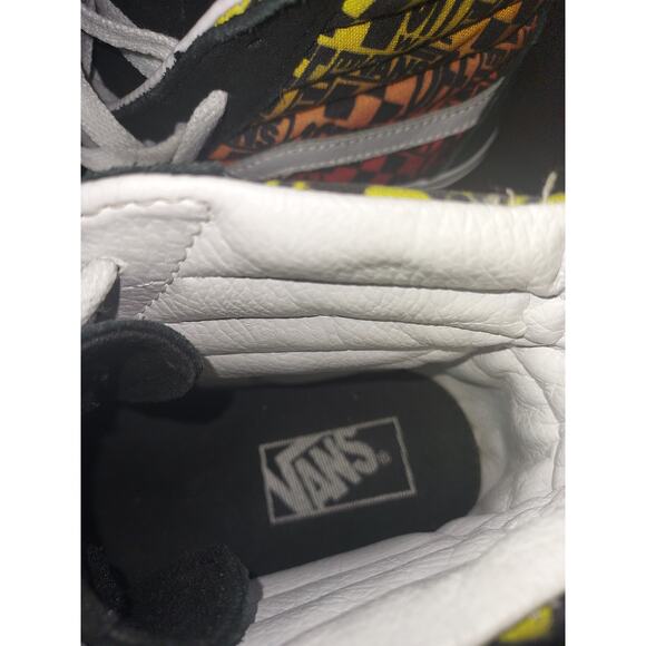 Vans Sk8 Hi Logo Flame Mens 8.5 Lace Up Off the Wall Skateboarding Black - Picture 6 of 13